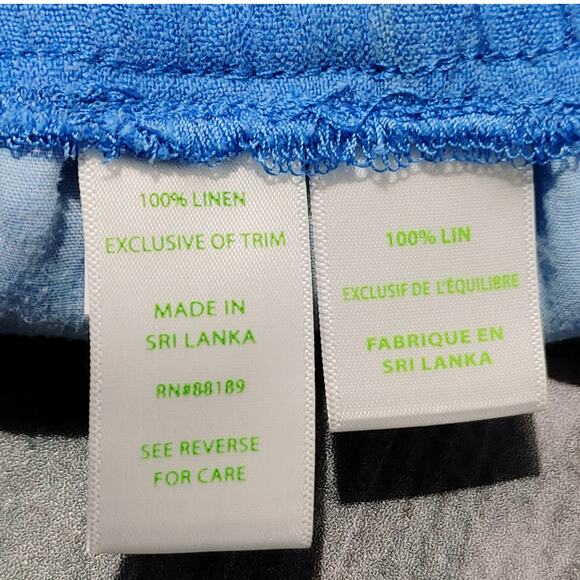 Lilly Pulitzer Linen Baybreeze Pull On Shorts Elastic Waist Blue Womens Size M - Picture 6 of 8